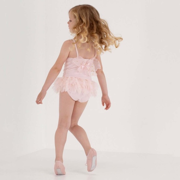NWT Kate Mack Girls Pink Tulle Star Swimsuit